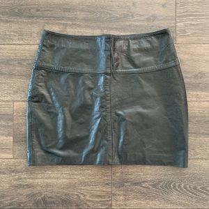 100% Leather Mini Skirt